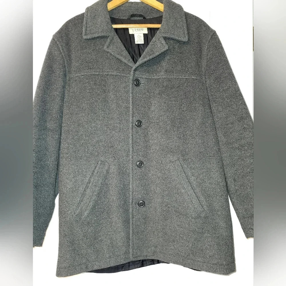 J Crew Wool Blend Coat Women's‎ Size 14 Gray Classic Basic Capsule Minimalist
